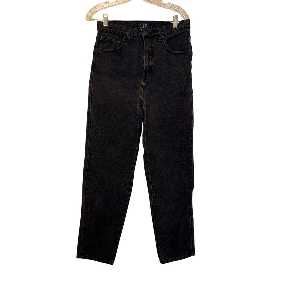 Gap Vintage 90s Classic Fit Ankle Jeans Women 10 Black 100% Cotton Made in USA
